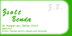 zsolt benda business card